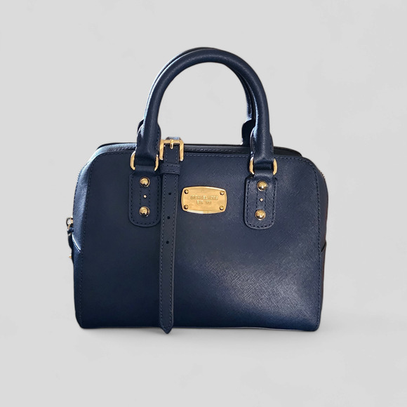 Michael Kors Satter Calf Navy Leather Small Satchel (35S5GSAS1L) & wallet - Picture 8 of 11